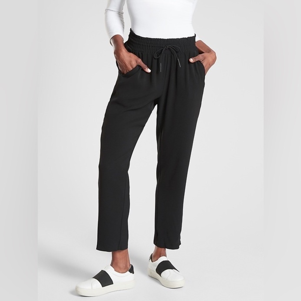 Athleta Metropolis straight leg pants in black